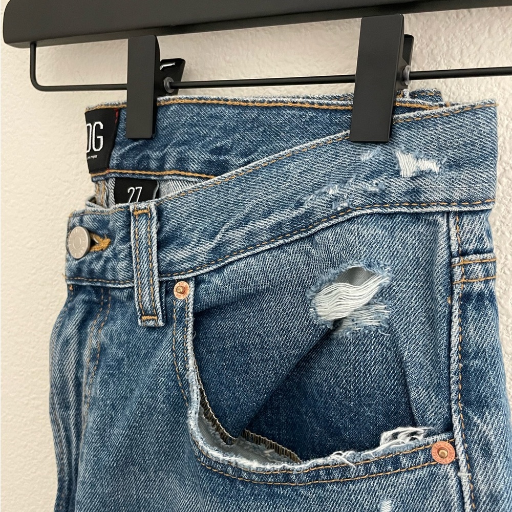 BDG Mid Rise Boyfriend Jean Distressed Denim from Urban Outfitters